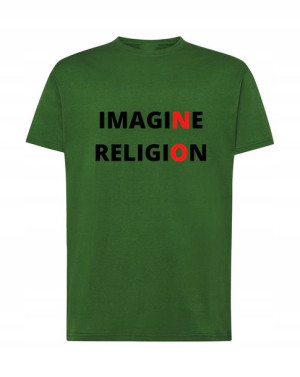 T-Shirt męski nadruk imagine religion Rozm.XL