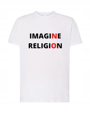 T-Shirt męski nadruk imagine religion Rozm.XXL