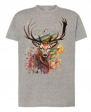 T-Shirt męski nadruk Jeleń R.5XL