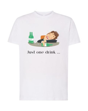T-Shirt męski nadruk just one drink Rozm.3XL