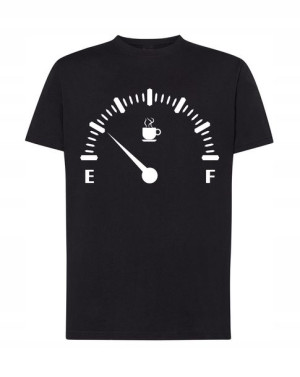 T-Shirt męski nadruk Kawa Paliwo Rozm.3XL