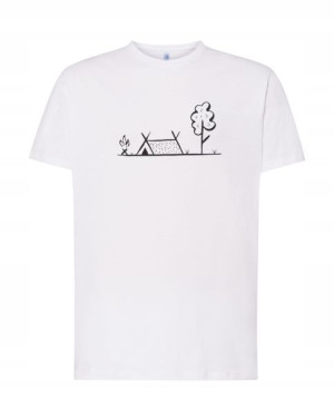 T-shirt Męski Nadruk Kemping Moda Podróżnik R.xl