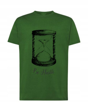 T-Shirt męski nadruk Klapsydra Be Hastle Rozm.XXL