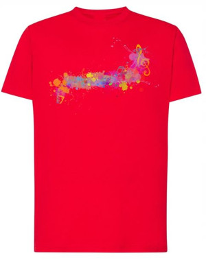 T-Shirt męski nadruk kolorowe Nutki Muzyka r.XXL