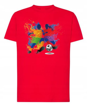 T-Shirt męski nadruk Kolorowy Piłkarz R.L