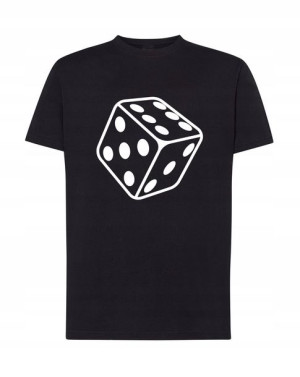 T-Shirt męski nadruk kostka do gry Rozm.4XL