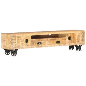 Szafka pod TV, 150x30x37 cm, lite drewno mango