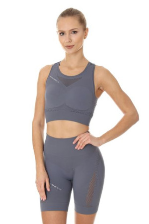 CROP TOP DO ĆWICZEŃ GYM BRUBECK, roz. M - szary