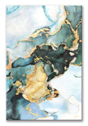 Obraz olejny ręcznie malowany Złota mgła 80x120cm