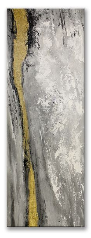 Obraz olejny ręcznie malowany Złota droga 50x150cm