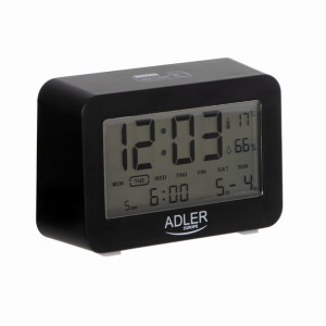 Budzik zegar elektroniczny alarm Adler AD1196 czarny - prostota i funkcjona