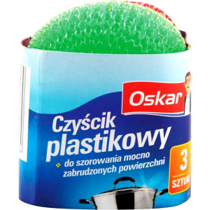 Plastikowy druciak czyścik do garnków Oskar 3 szt
