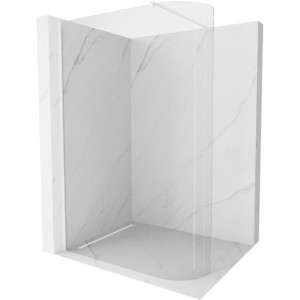 Mexen Kioto ścianka prysznicowa zaokrąglona 90 x 200 transparent, biała