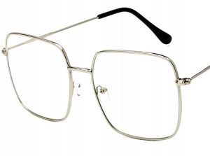 Zerówki Okulary Okrągłe kwadratowe pilotki unisex
