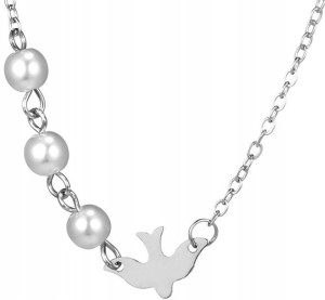Naszyjnik jaskółka damski srebrny choker łańcuszek