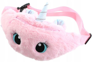 Dziewczęca pluszowa Saszetka Nerka futerko Unicorn