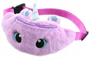 Unicorn Dziewczęca Saszetka Nerka futerko pluszowa