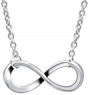 Srebrny Naszyjnik nieskończoność choker infinity