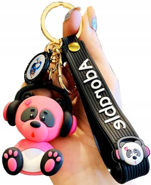 Brelok Panda do kluczy torebki miś różowy misio