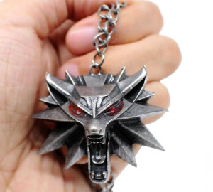 Medalion Naszyjnik WILK Wiedźmin Witcher stal wolf