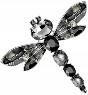 Damska Broszka ważka kryształki pin boho owad