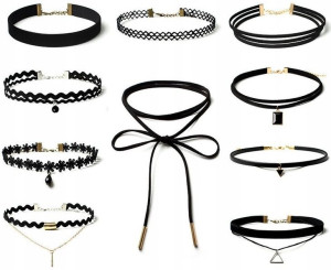 Zestaw 10 naszyjnik rzemyk celebrytka choker boho