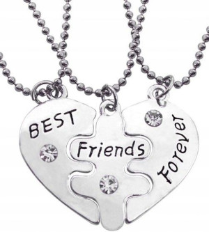 srebrny Naszyjnik best friends forever przyjaźni