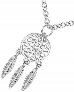 Celebrytka Naszyjnik srebrny łapacz snów choker