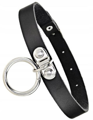 Punk Naszyjnik rock obroża Skórzany CHOKER dark