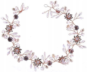 Opaska na druciku do włosów diadem ROSE GOLD