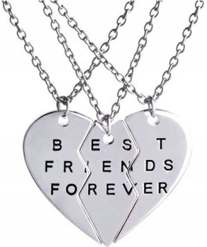Naszyjnik przyjaźni serce Best friends forever