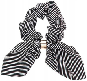 Gumka do włosów elastyczna SCRUNCHIE kokarda boho