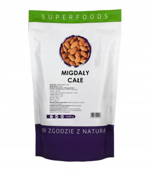 Migdały całe 1000 g 1 kg hiszpańskie naturalne
