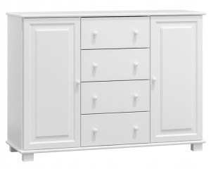 Komoda Sosnowa Drewniana Nr42 Biała Meble Magnat
