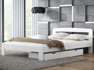Łóżko Sara 120x200 Białe + Materac + Stelaż Magnat