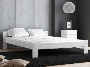 Łóżko Celinka 120x200 Białe + Materac + Stelaż