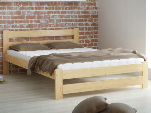 Łóżko 120x200 Sosnowe Zagłówek Stelaż Eko A1
