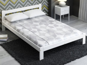 Białe Łóżko 120x200 Wysoki Zagłówek A4 Promocja