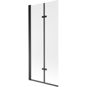 Mexen Castor parawan nawannowy 2-skrzydłowy 80 x 150 szron, czarny