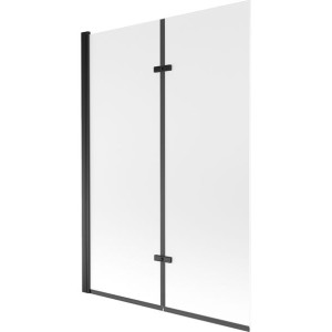 Mexen Castor parawan nawannowy 2-skrzydłowy 120 x 150 szron, czarny