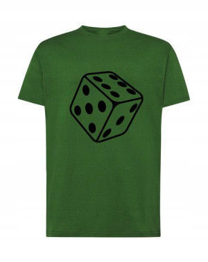 T-Shirt męski nadruk kostka do gry Rozm.XXL