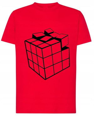 T-Shirt męski nadruk Kostka Rubika r.4XL