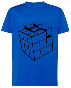 T-Shirt męski nadruk Kostka Rubika r.4XL