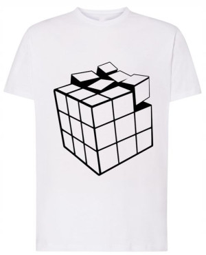 T-Shirt męski nadruk Kostka Rubika r.5XL