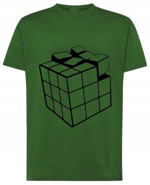 T-Shirt męski nadruk Kostka Rubika r.XS