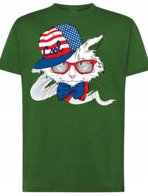 T-Shirt męski nadruk Kot Amerykanin Rozm.3XL