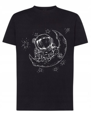 T-Shirt męski nadruk księżyc Astronauta r.3XL