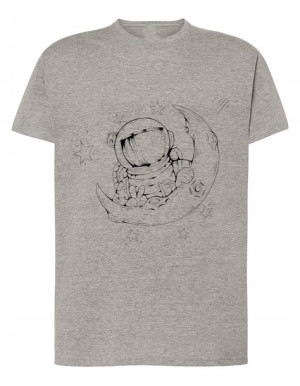 T-Shirt męski nadruk księżyc Astronauta r.4XL