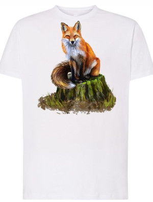 T-Shirt męski nadruk Lis Myśliwy Rozm.4XL