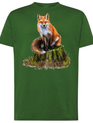 T-Shirt męski nadruk Lis Myśliwy Rozm.XXL